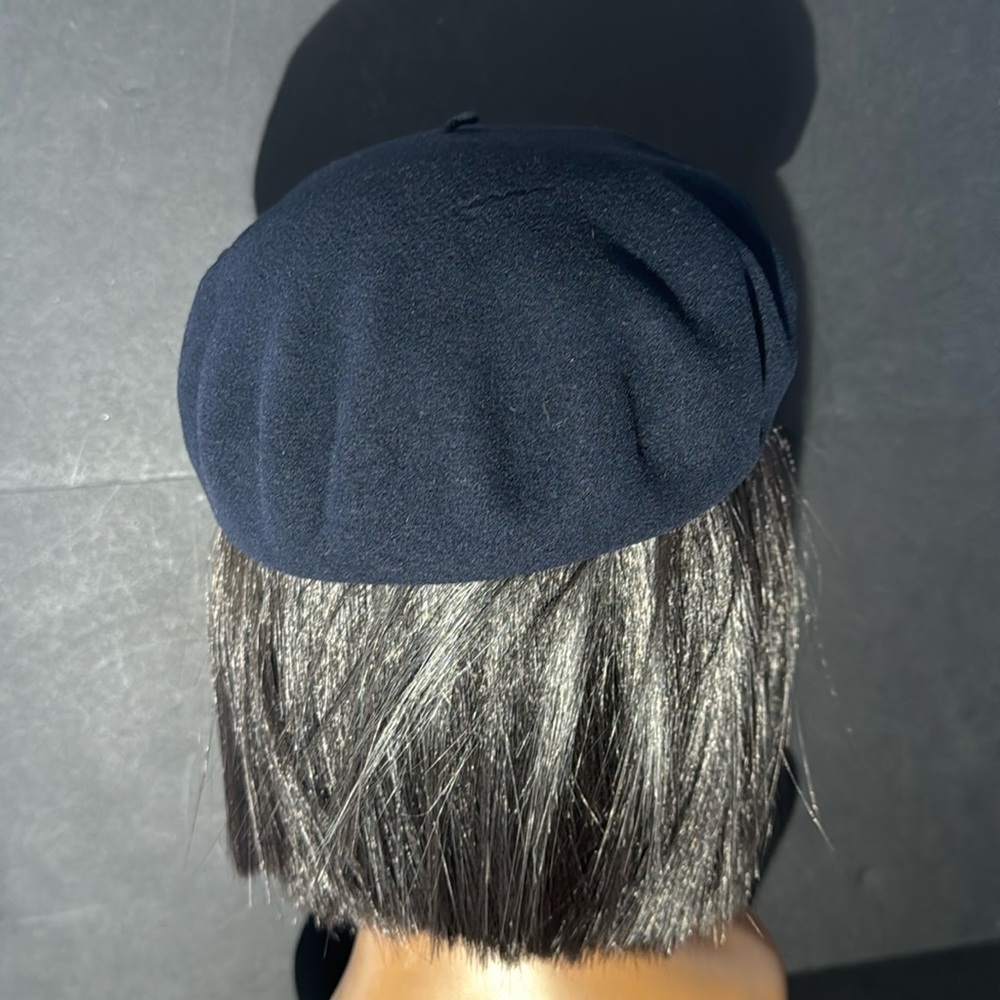 Vintage HOQUY Beret De Luxe Navy Blue - Picture 6 of 16